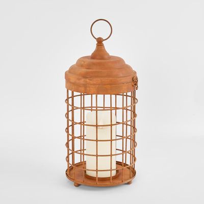 Rusty Wire Lantern Set of 2