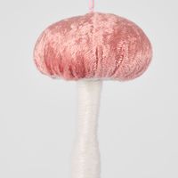 Mushroom Velvet Top Decoration Pink