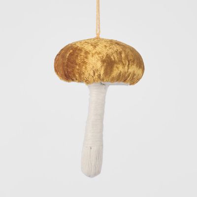 Mushroom Velvet Top Decoration Gold