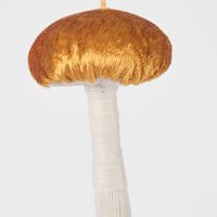 Mushroom Velvet Top Decoration Gold