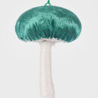 Mushroom Velvet Top Decoration Green