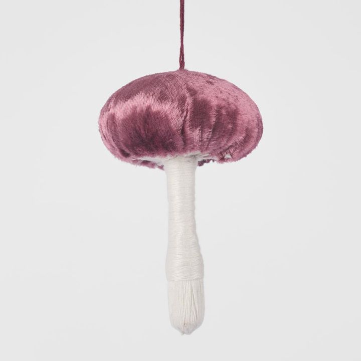 Mushroom Velvet Top Decoration Plum