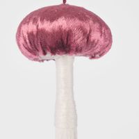 Mushroom Velvet Top Decoration Plum