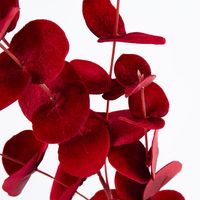 Luxe Velvet Eucalyptus Spray Red