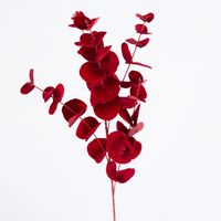 Luxe Velvet Eucalyptus Spray Red