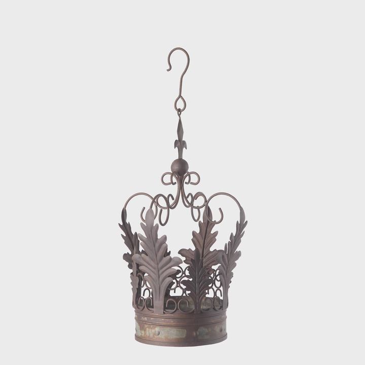 Antiqed Metal Imperial Hanging Crown Small