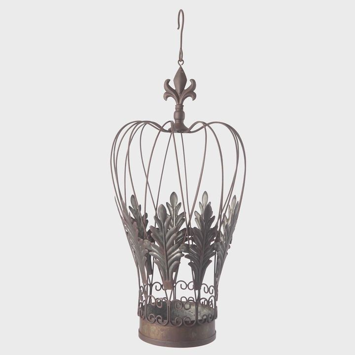 Antiqed Metal Imperial Hanging Crown Large