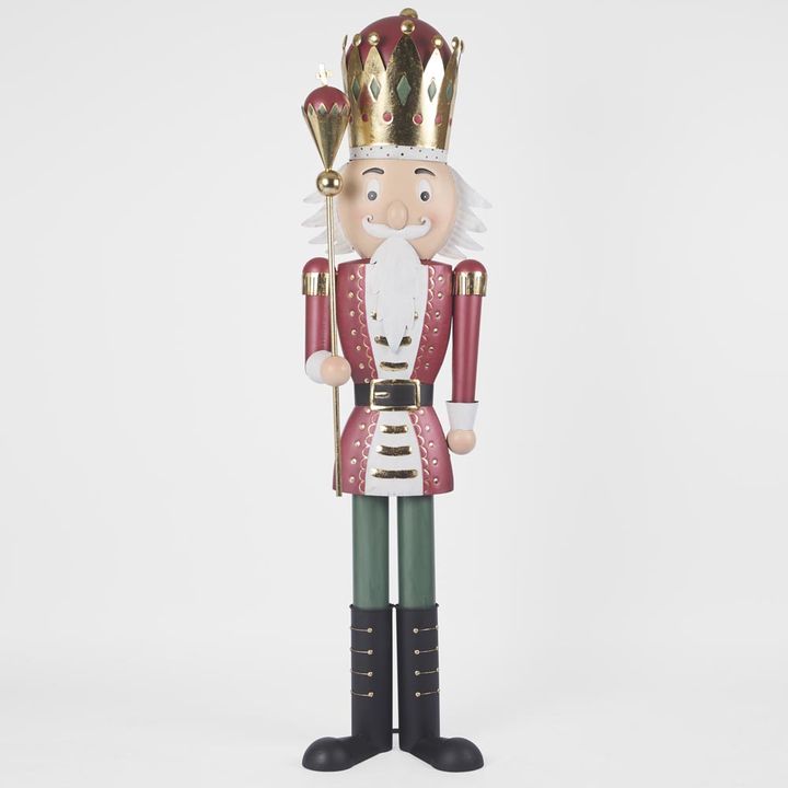 Regal Nutcracker with Staff - Red Jacket