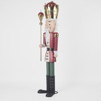 Regal Nutcracker with Staff - Red Jacket