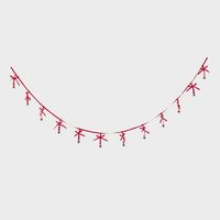 Velvet Ribbon and Bell Garland