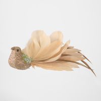 Fantail Glimmer Clip on Bird