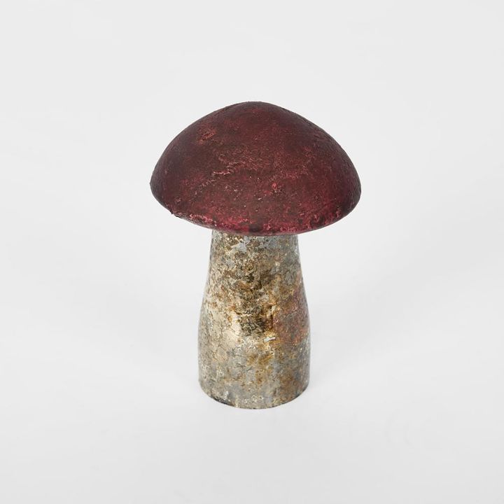 Antiqued Glass Mushroom Small