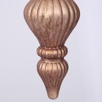 Antiqued Glass Hanging Finial Bronze Small