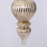 Antiqued Glass Hanging Finial Gold Large