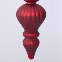 Antiqued Glass Hanging Finial Red Small