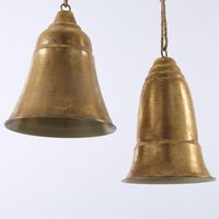 Antique Gold Ridged Tall Bell