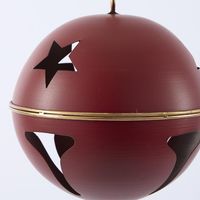 Red Round Star Bell Medium