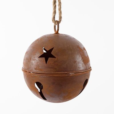 Rusty Round Star Bell Small