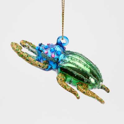 Majestic Emerald Saphire Beetle Decoration