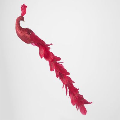 Flamenco Clip on Peacock Red