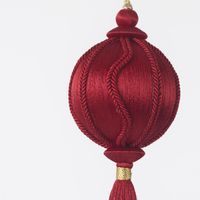 Silk Tassel Bauble Decoration Red