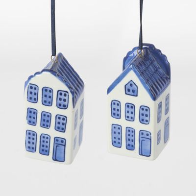 Porcelain House Decorations - Set of 2