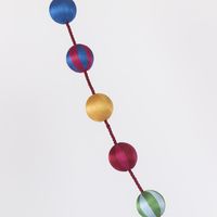 Silk Bauble Garland Multicolour