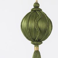 Silk Tassel Bauble Decoration Olive