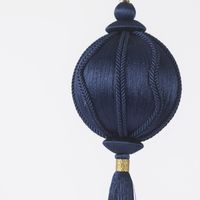 Silk Tassel Bauble Decoration Navy Blue