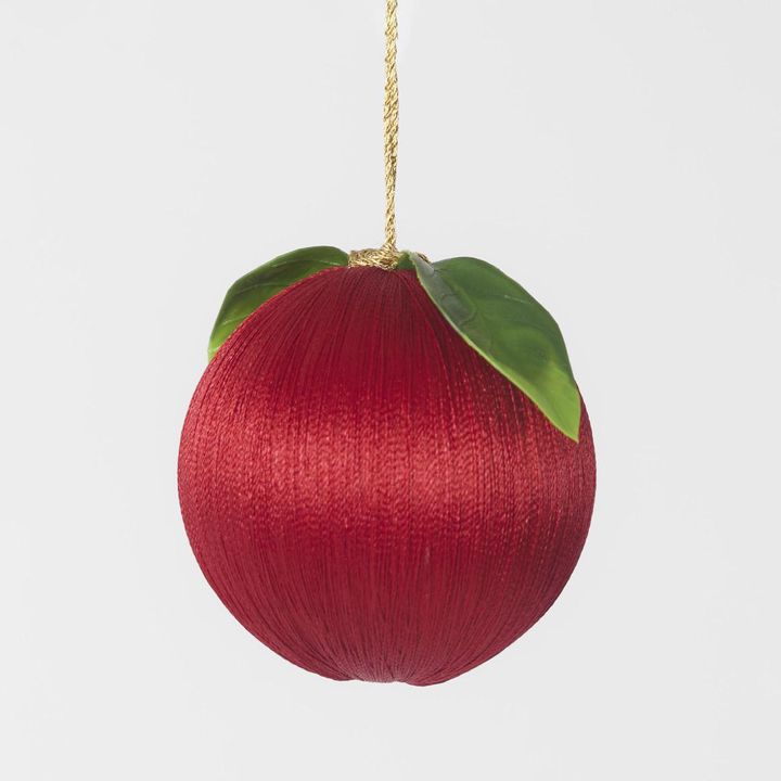 Silk Fruit Bauble Red