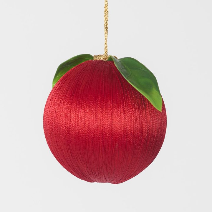 Silk Fruit Bauble Red