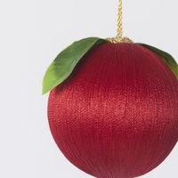 Silk Fruit Bauble Red