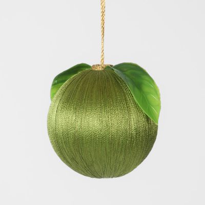 Silk Fruit Bauble Olive Green