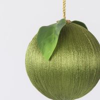 Silk Fruit Bauble Olive Green