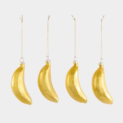 Sugared Banana Decorations - Set of 4