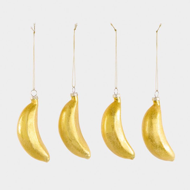 Sugared Banana Decorations - Set of 4