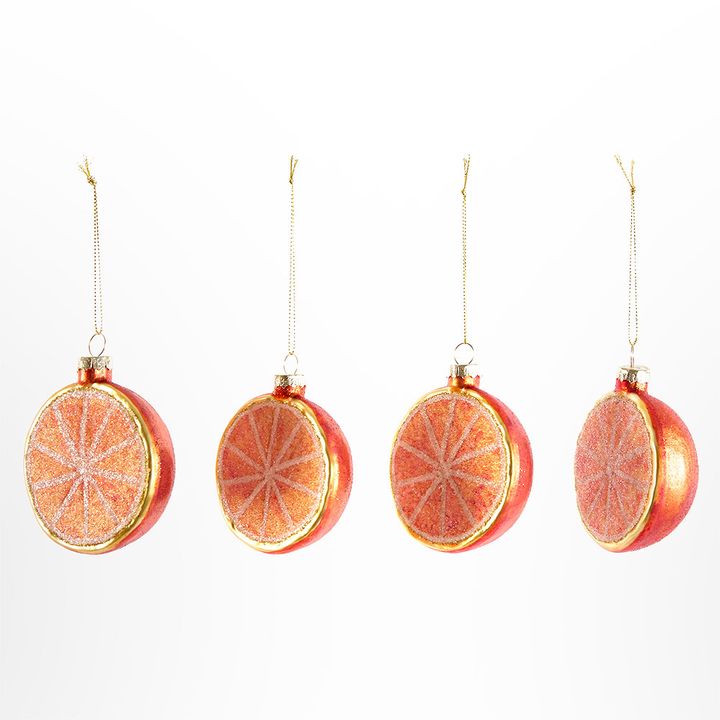 Sugared Orange Decorations - Set of 4