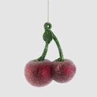 Sugared Cherry Decorations - Set of 3