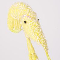 Lester Glitter Prawn Ornament Yellow
