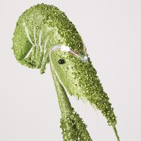 Lester Glitter Prawn Ornament Green