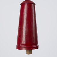 Rustic Tapered Cow Bell Large Vintage Red
