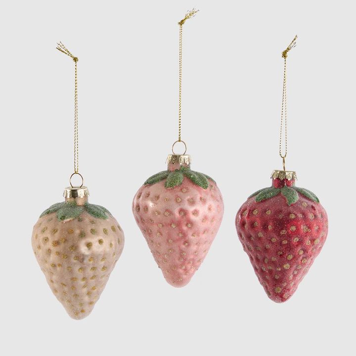 Sugared Ombre Strawberries - Set of 3