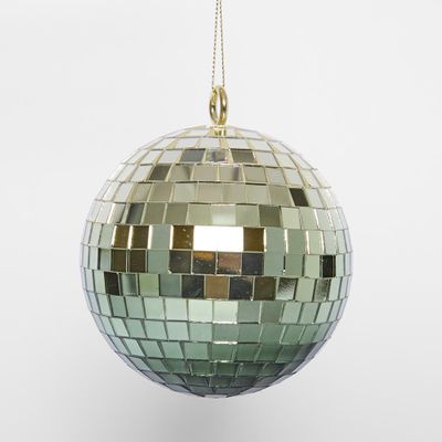 Disco Ball Hanging Small Green