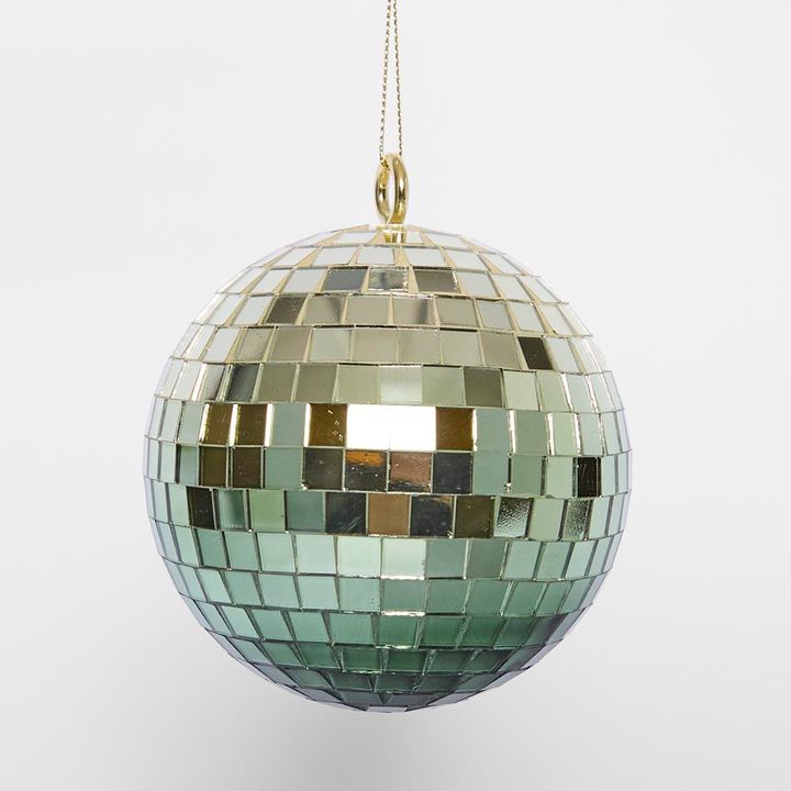 Disco Ball Hanging Small Green