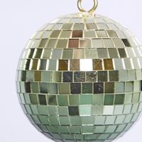Disco Ball Hanging Small Green