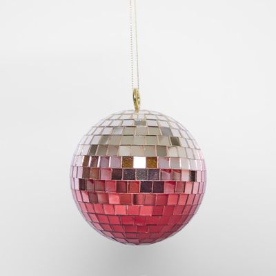 Disco Ball Hanging Small Fuchsia