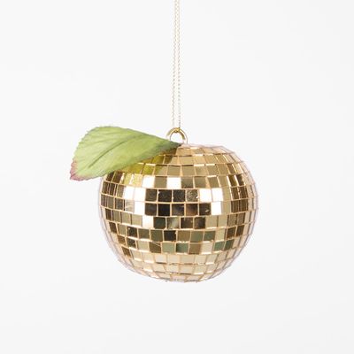 Disco Apple Decoration Small Gold