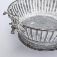 Antiqued Metal Reindeer Bowl
