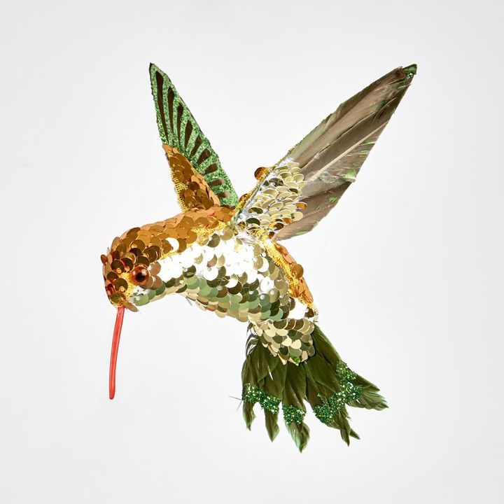 Hule Sequin Hummingbird Tree Decoration