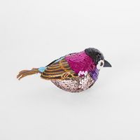 Jasper Clip on Sequin Bird Fuchsia